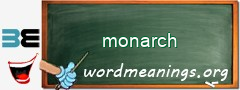 WordMeaning blackboard for monarch